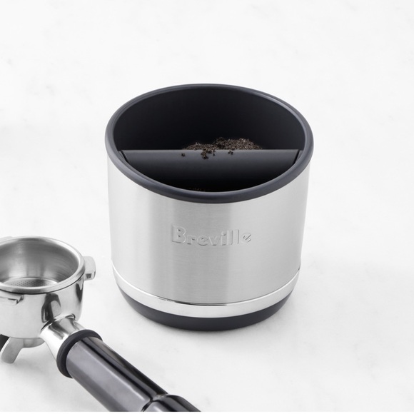 Breville Other - Breville Die-Cast Silver Brushed Metal Knock Box with Black removable bucket.NEW